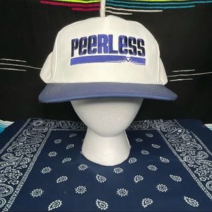 Vintage Peerless Truckers Hat Gray/Blue Snapback - image 1